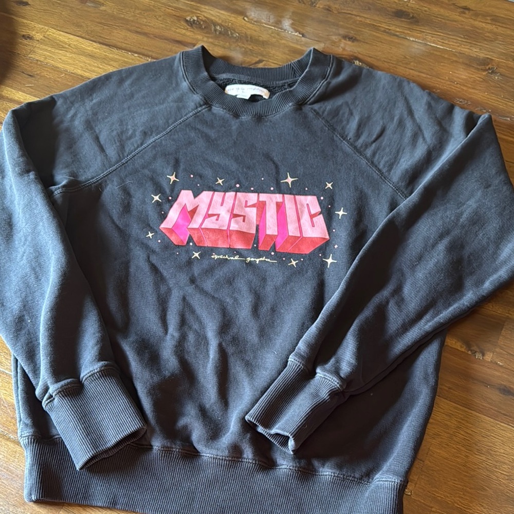 Black Crewneck Sweatshirt Casual Pullover